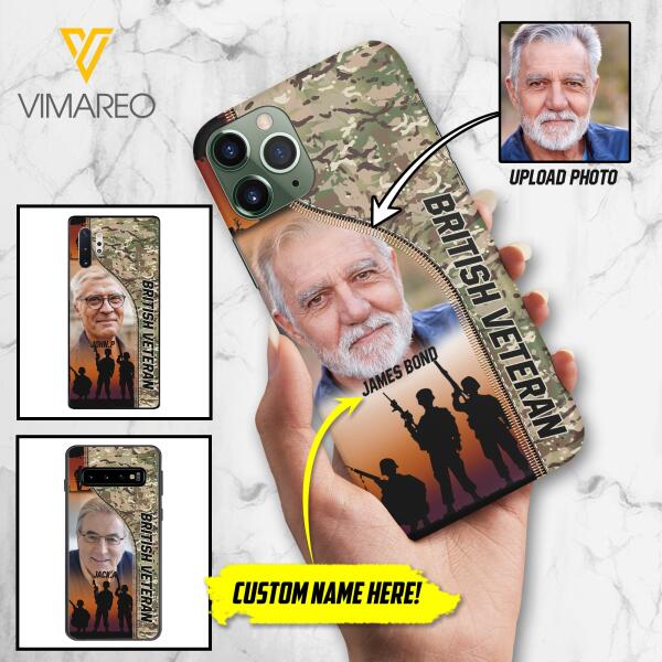 CUSTOMIZED BRITISH VETERAN PHONECASE 3D PRINTED NEYT15