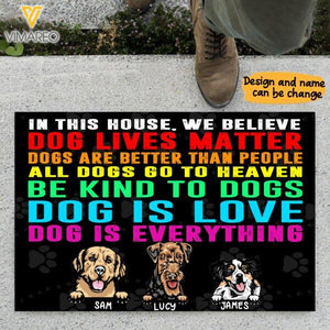 PERSONALIZED DOG LIVES MATTER DOORMAT PRINTED JUL-HQ21