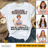 Customized Hippie Girl Tshirt Printed