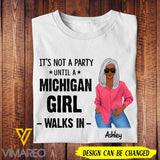Personalized Michigan Girl Tshirt Printed AUG-MA09