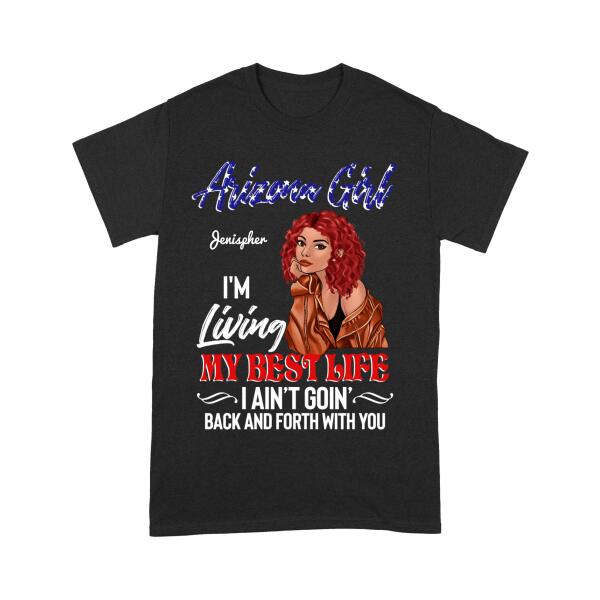 PERSONALIZED ARIZONA JEEP GIRL TSHIRT TNMA1108