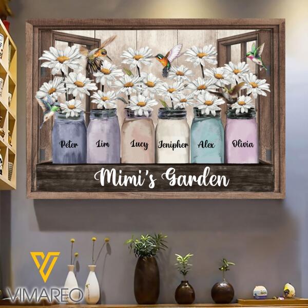PERSONALIZED NICKNAME GARDEN WITH KIDS SUNFLOWER CANVAS TNDT1608