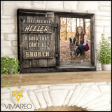Custom Canvas Prints Personalized Gifts A Girl and Her Heeler A Bond Can't Be Broken Wall Art Decor