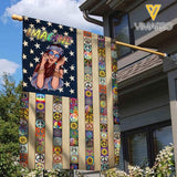PERSONALIZED HIPPIE GIRL IMAGINE HOUSE FLAG TNTQ2408