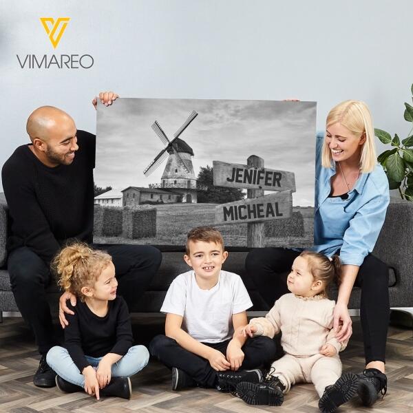 Custom Canvas Prints Personalized Gifts Windmill Netherlands Home Tittle Wall Art