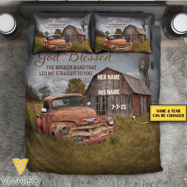 Personalized God Blessed Bedding Set Printed AUG-LN25