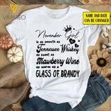 Personalized November Girl Tshirt Printed AUG-LN26