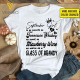 Personalized September Girl Tshirt Printed AUG-LN26