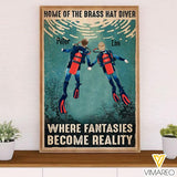 PERSONALIZED DIVING COUPLE CANVAS TNVQ3008