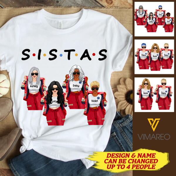 Personalized S.I.S.T.A.S Paramedic Tshirt Printed SEP-MA07