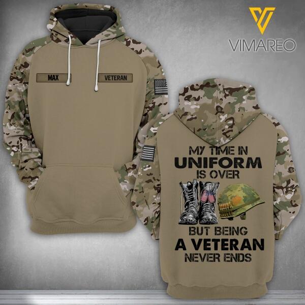 Personalized U.S Veterans Hoodie Printed SEP-DT16