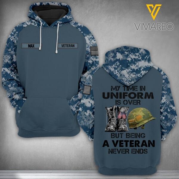 Personalized U.S Veterans Hoodie Printed SEP-DT16