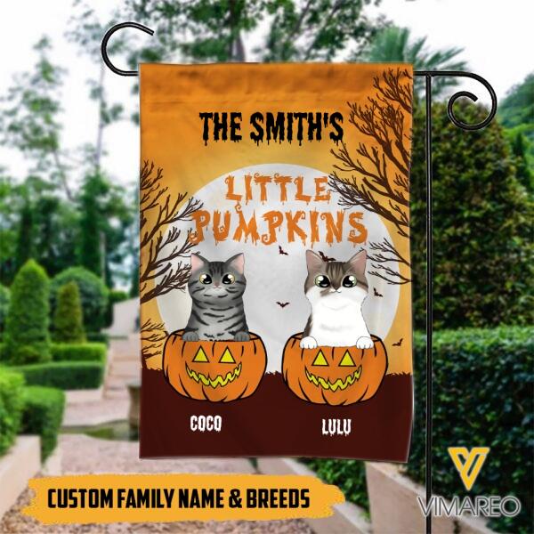 PERSONALIZED CAT HALLOWEEN GARDEN FLAG TNMQ1709