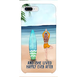 personalized girl yoga surfing beach phone case