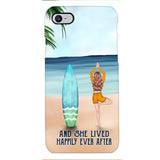 personalized girl yoga surfing beach phone case