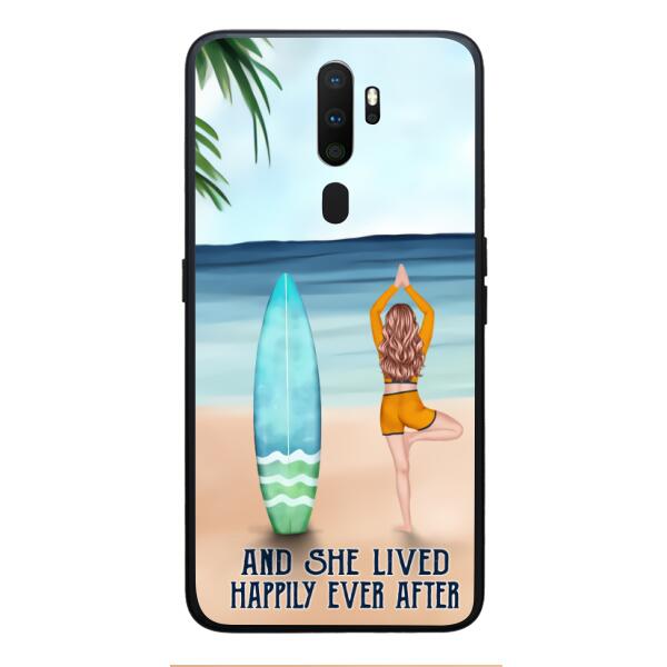 personalized girl yoga surfing beach phone case