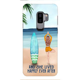 personalized girl yoga surfing beach phone case