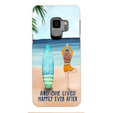personalized girl yoga surfing beach phone case