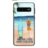 personalized girl yoga surfing beach phone case