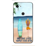 personalized girl yoga surfing beach phone case