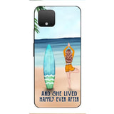personalized girl yoga surfing beach phone case