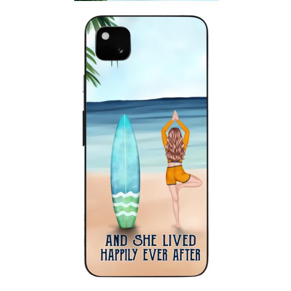 personalized girl yoga surfing beach phone case