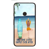 personalized girl yoga surfing beach phone case
