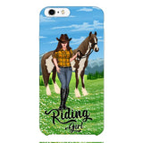 PERSONALIZED RIDING GIRL PHONE CASE PRINTED 3D NEYQ02