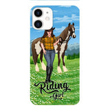 PERSONALIZED RIDING GIRL PHONE CASE PRINTED 3D NEYQ02