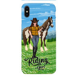 PERSONALIZED RIDING GIRL PHONE CASE PRINTED 3D NEYQ02