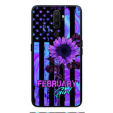GIRL WITH CUSTOMIZED BIRTHMONRH TIE DYE SUNFLOWER PHONECASE