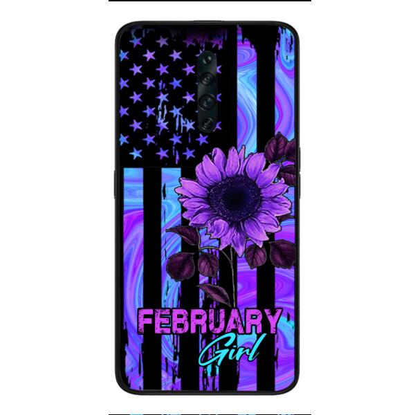 GIRL WITH CUSTOMIZED BIRTHMONRH TIE DYE SUNFLOWER PHONECASE