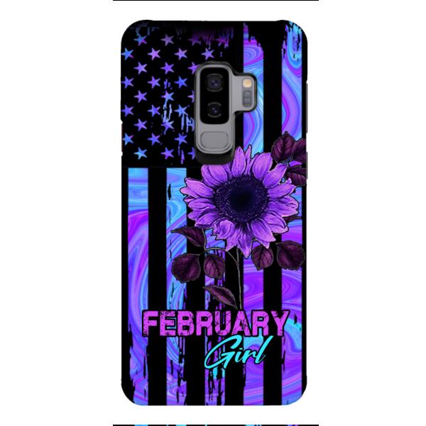 GIRL WITH CUSTOMIZED BIRTHMONRH TIE DYE SUNFLOWER PHONECASE
