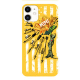 CUSTOMIZED GRANDMA MOTHER PERSONALIZED NICKNAME SUNFLOWER PHONE CASE TNMA