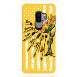 CUSTOMIZED GRANDMA MOTHER PERSONALIZED NICKNAME SUNFLOWER PHONE CASE TNMA