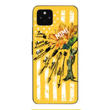 CUSTOMIZED GRANDMA MOTHER PERSONALIZED NICKNAME SUNFLOWER PHONE CASE TNMA