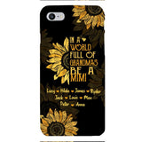 GRANDMAS WITH PERSONALIZED NICKNAME SUNFLOWER PHONE CASE TNMA0607