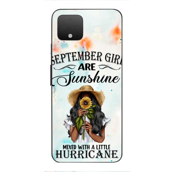 PERSONALIZED SEPTEMBER GIRL PHONE CASE PRINTED JUL-DT09