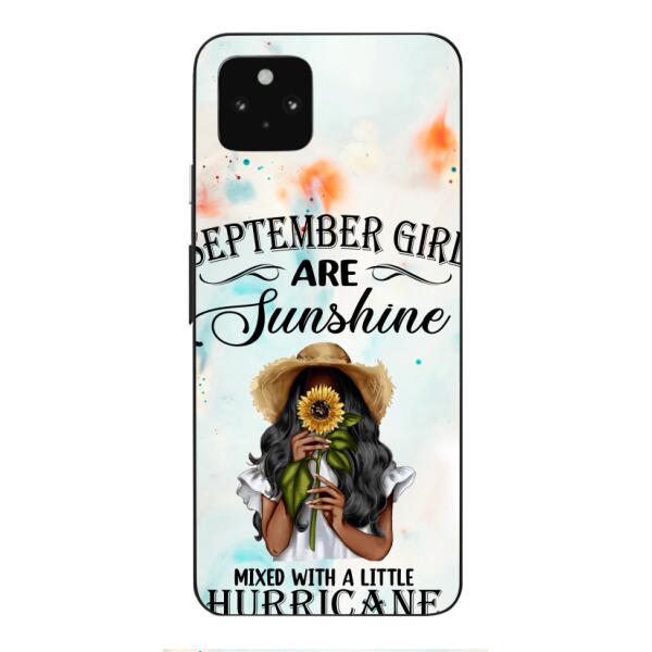 PERSONALIZED SEPTEMBER GIRL PHONE CASE PRINTED JUL-DT09
