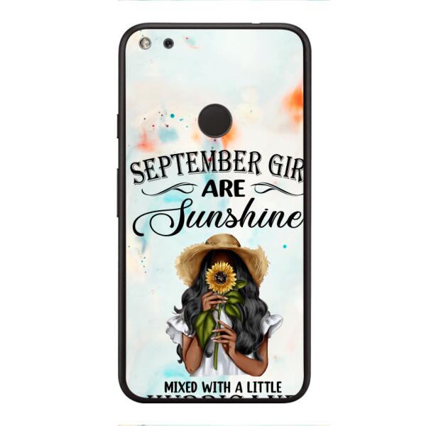 PERSONALIZED SEPTEMBER GIRL PHONE CASE PRINTED JUL-DT09