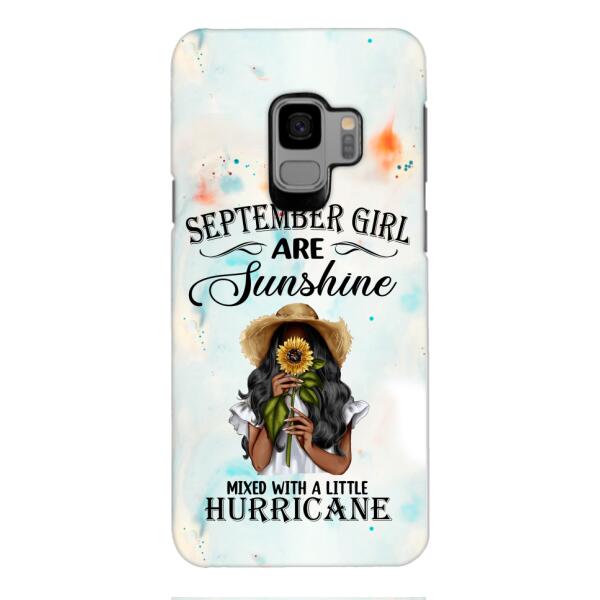 PERSONALIZED SEPTEMBER GIRL PHONE CASE PRINTED JUL-DT09