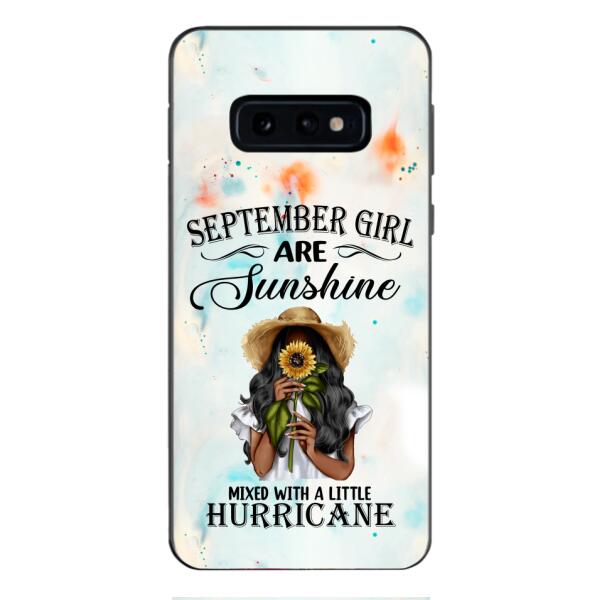 PERSONALIZED SEPTEMBER GIRL PHONE CASE PRINTED JUL-DT09