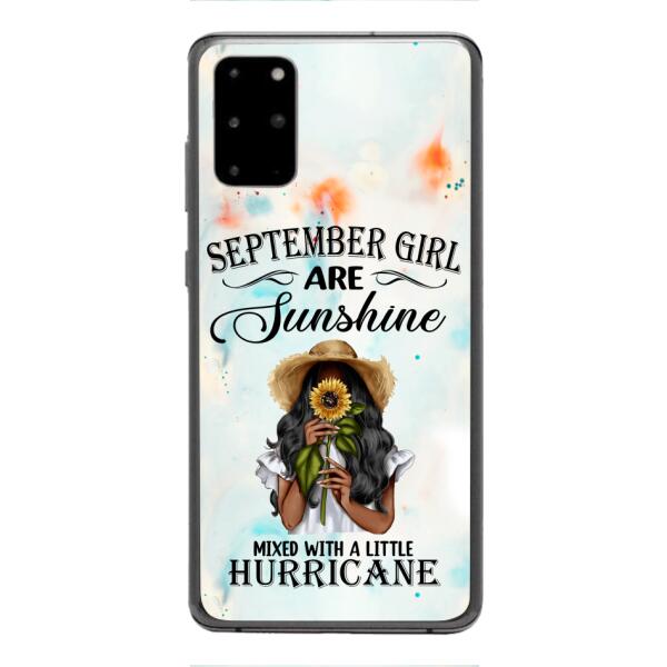 PERSONALIZED SEPTEMBER GIRL PHONE CASE PRINTED JUL-DT09
