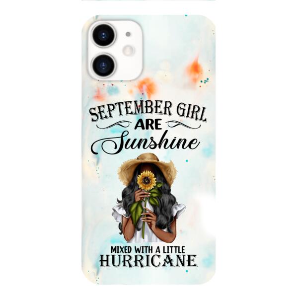 PERSONALIZED SEPTEMBER GIRL PHONE CASE PRINTED JUL-DT09
