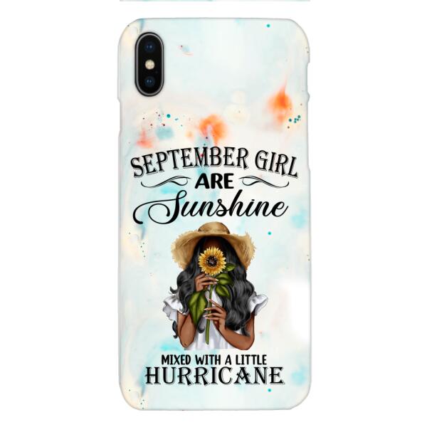 PERSONALIZED SEPTEMBER GIRL PHONE CASE PRINTED JUL-DT09