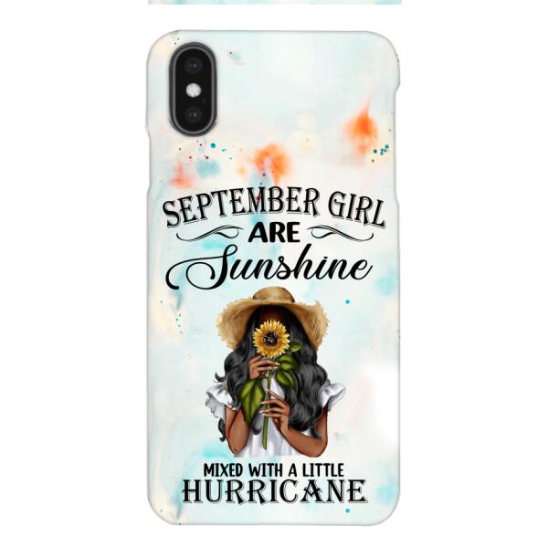 PERSONALIZED SEPTEMBER GIRL PHONE CASE PRINTED JUL-DT09