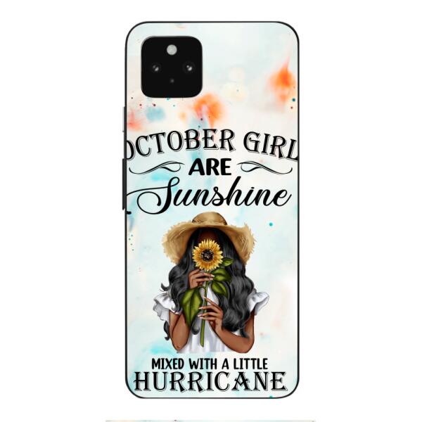 PERSONALIZED OCTOBER GIRL PHONE CASE PRINTED JUL-DT09