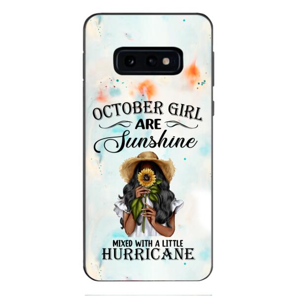 PERSONALIZED OCTOBER GIRL PHONE CASE PRINTED JUL-DT09