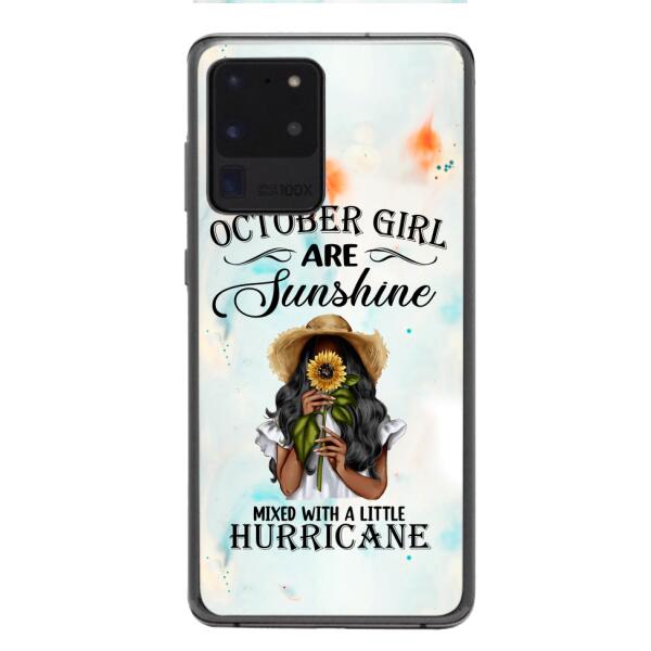 PERSONALIZED OCTOBER GIRL PHONE CASE PRINTED JUL-DT09