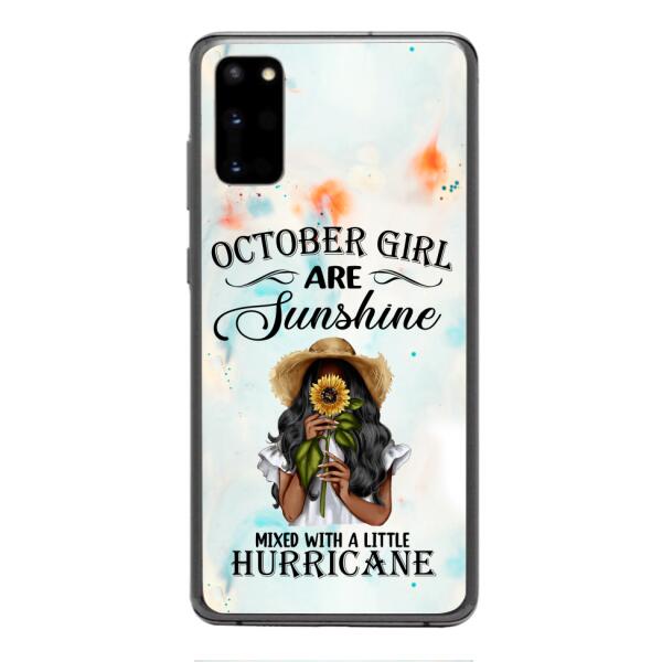 PERSONALIZED OCTOBER GIRL PHONE CASE PRINTED JUL-DT09